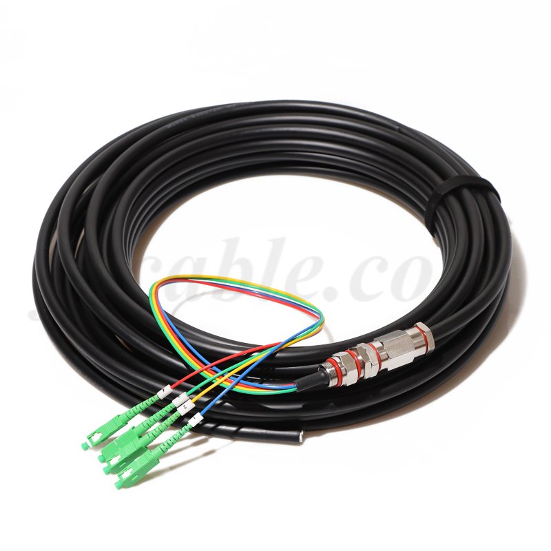 Waterproof Pigtail SC/APC 4Fibers 2.0mm