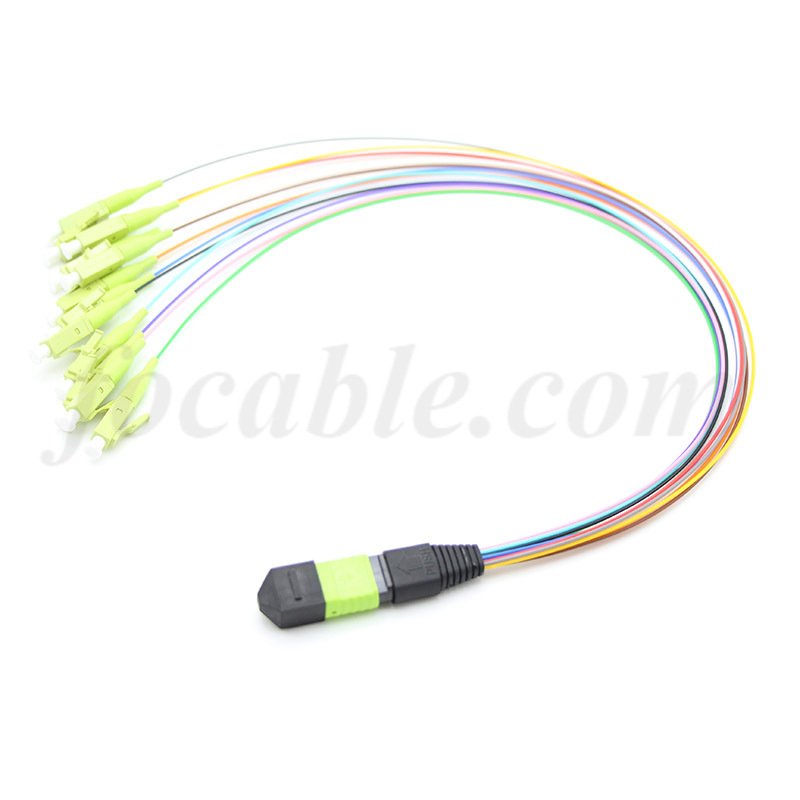 MPO Male to LC UPC Fan Out Cable 12 Fibers OM5 0.9mm
